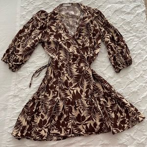 MANGO Linen Tropical Print Dress, GREAT CONDITION